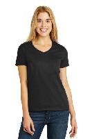 Hanes ®  Ladies Tagless ®  100% Cotton V-Neck T-Shirt. 5780