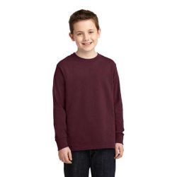 Port & Company ®  Youth Long Sleeve 5.4-oz 100% Cotton T-Shirt. PC54YLS